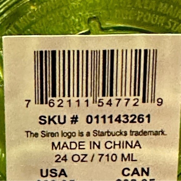 NWT Starbucks Summer 2023 Lime Kaleidoscope Cold Cup 24 oz Limited Editi… - Picture 4 of 4
